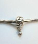 Originele Pandora bedel oxy swirl grijze parel retired, Parel, Pandora, 1 bedel, Ophalen of Verzenden