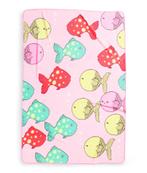 H&M roze plaid van fleece met een Vissen motief 100x150 cm, Ophalen of Verzenden, Nieuw