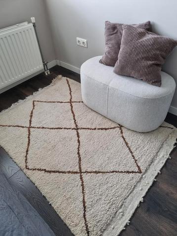 Beni Ourain vloerkleed berber wollen karpet handgemaakt beschikbaar voor biedingen