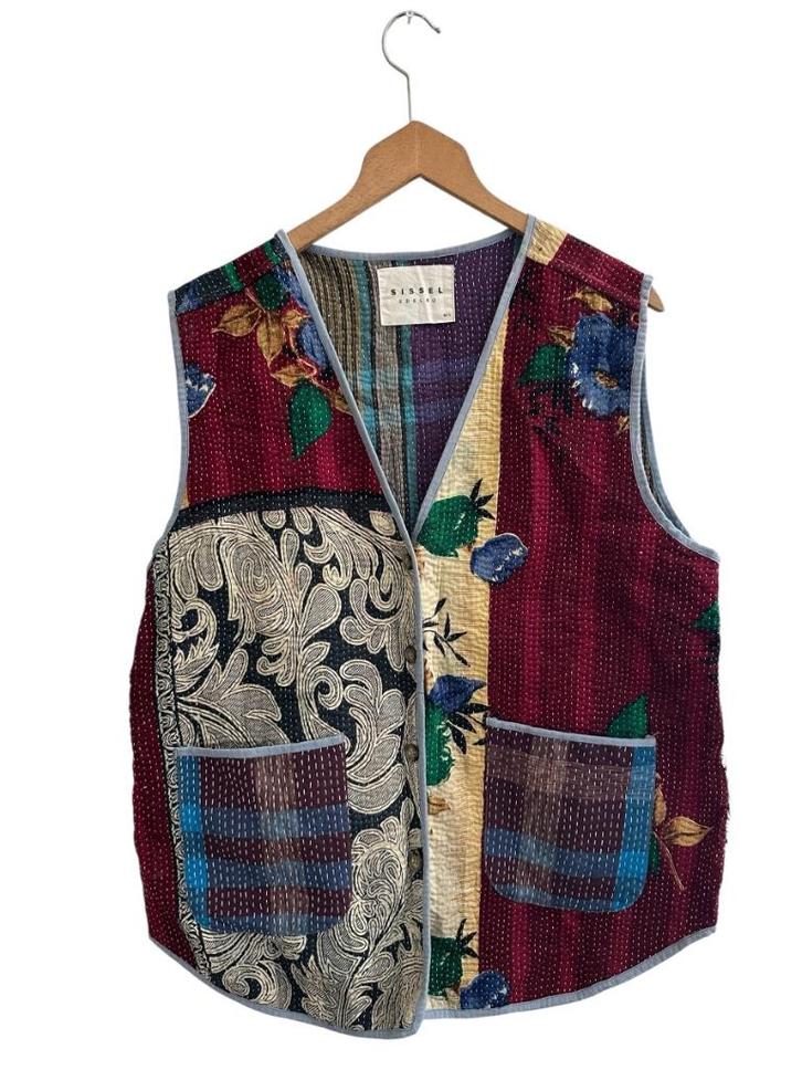 Sissel Edelbo gilet L, Kleding | Dames, Blouses en Tunieken, Zo goed als nieuw, Maat 42/44 (L), Blauw, Ophalen of Verzenden