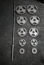 Olympische halterset van 125kg, meerdere sets beschikbaar!, Sport en Fitness, Fitnessmaterialen, Ophalen, Zo goed als nieuw, Halterset