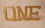 Goud kleur one hout letters, Ophalen, Zo goed als nieuw, Overige typen
