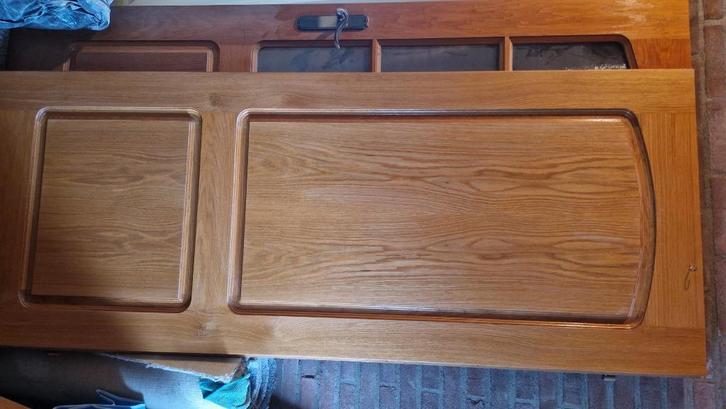 Massief eiken opdek deur 2 stuks, Huis en Inrichting, Overige Huis en Inrichting, Zo goed als nieuw, Ophalen
