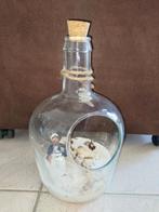 Glazen fles met strand en zee thema decoratie, Huis en Inrichting, Ophalen, Gebruikt