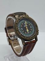 Vintage Camel Herenhorloge - Bruin Lederen Band, Ophalen of Verzenden