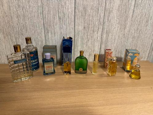 Diverse vintage flesjes parfum en eau de cologne (jrn 60/70), Verzamelen, Parfumverzamelingen, Parfumfles, Gevuld, Ophalen of Verzenden