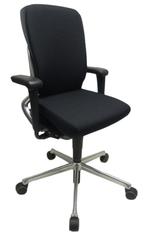Ahrend 230 bureaustoel – Zwart – Hoge rug – Refurbished, Stof, Minder dan 75 cm, Ophalen of Verzenden, Zo goed als nieuw