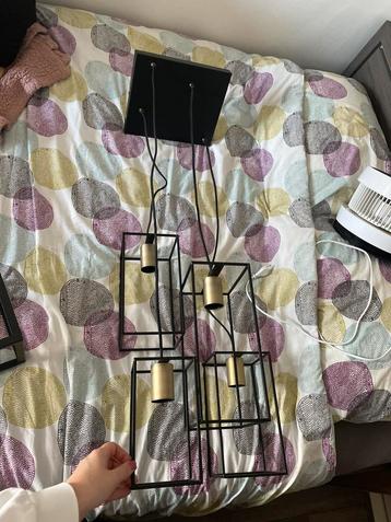 Hanglamp zwart / goud Leen Bakker excl. lampenbollen