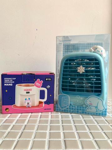 Miniso - BT21 Line Friends mok - Cinnamoroll water mist fan beschikbaar voor biedingen