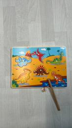 Houten dino puzzel, Ophalen of Verzenden, Minder dan 10 stukjes, Zo goed als nieuw, 6 maanden tot 2 jaar