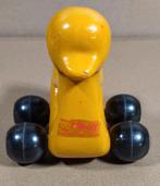 STEIFF GEEL EENDJE OP WIELTJES*VINTAGE BABY SPEELGOED, Verzenden, Gebruikt