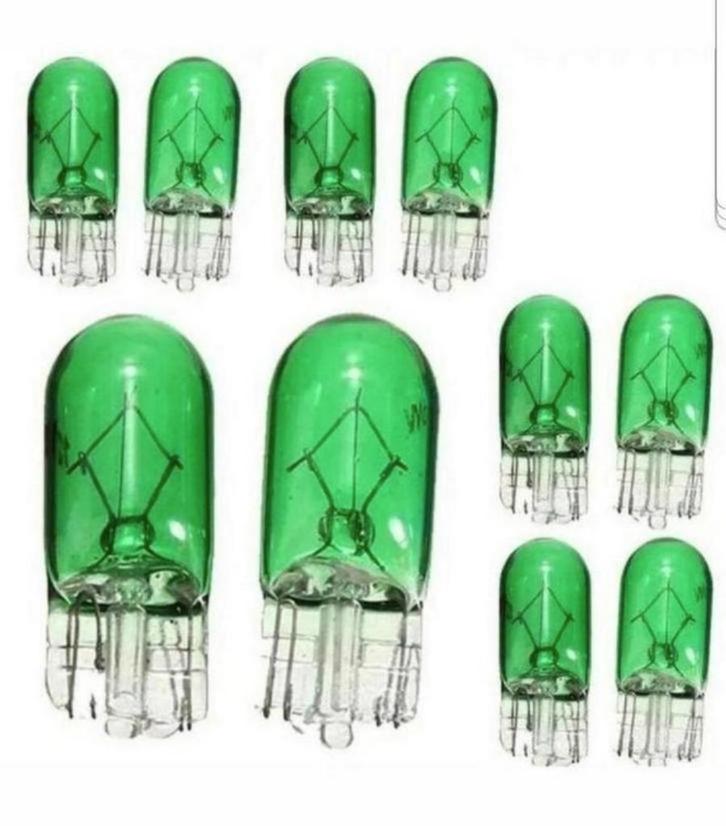 W5W T10 Halogeenlampen Helder Groen Glas 12V 5W p.s. €1,50, Auto diversen, Auto-accessoires, Nieuw, Ophalen of Verzenden