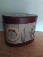 Maritiem houten ovaalvormige opbergdoos, Ophalen of Verzenden, 50 tot 100 cm, Minder dan 50 cm, Minder dan 50 cm