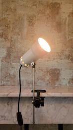 vintage spot lamp met klemsysteem uit de jaren 70 zeldzaam, Metaal of Aluminium, Ophalen of Verzenden, Zo goed als nieuw, Plafondspot of Wandspot