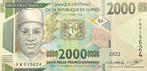 2000 Francs Guinee 2022 Bankbiljet UNC #GU4a, Postzegels en Munten, Bankbiljetten | Afrika, Guinee, Los biljet, Verzenden