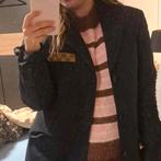 Vintage Blazer Remade met Gucci Stof L/XL, Kleding | Dames, Jasjes, Kostuums en Pakken, Zwart, Maat 46/48 (XL) of groter, Ophalen of Verzenden