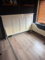Gratis af te halen 2 persoons bed 160x200 + 2 lattenbodems, Huis en Inrichting, Slaapkamer | Bedden, Ophalen, Gebruikt, Wit, Tweepersoons