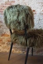 Olijfgroene Hairy fauteuil armchair (homestock), Huis en Inrichting, Fauteuils, Ophalen of Verzenden, Gebruikt, 75 tot 100 cm