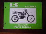 KAWASAKI KLX250 A 1979 parts catalog KLX 250, Motoren, Ophalen of Verzenden, Kawasaki