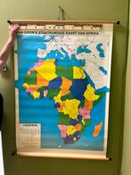 Wandkaart Afrika schoolkaart, Antiek en Kunst, Antiek | Schoolplaten, Ophalen of Verzenden, Aardrijkskunde