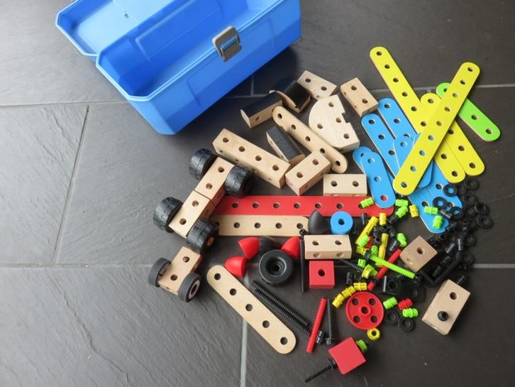 houten constructie, 140 delig Playtive junior, Kinderen en Baby's, Speelgoed | Houten speelgoed, Gebruikt, Ophalen of Verzenden