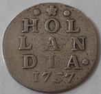 Zilveren     2    stuiver    1757    Hollandia, Zilver, Ophalen of Verzenden, Vóór koninkrijk