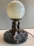 art deco zeeleeuw lamp met drie zeeleeuwen jaren 20 / 30, Antiek en Kunst, Ophalen of Verzenden