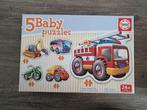 5 Baby Puzzels Auto's - Leerzaam Speelgoed, Ophalen of Verzenden, Minder dan 10 stukjes, Zo goed als nieuw, 2 tot 4 jaar