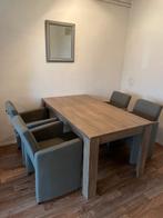 Eet tafel met stoelen, Huis en Inrichting, Tafels | Eettafels, Ophalen, Gebruikt, 50 tot 100 cm, 150 tot 200 cm