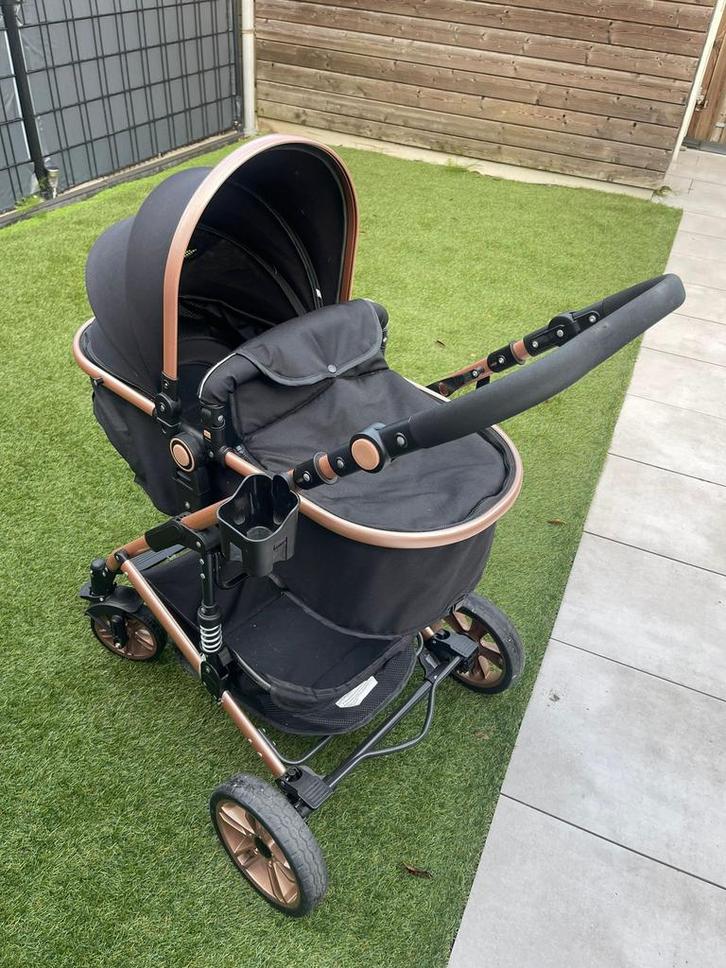 Kinderwagen zwart/rosé, Kinderen en Baby's, Kinderwagens en Combinaties, Zo goed als nieuw, Overige merken, Ophalen