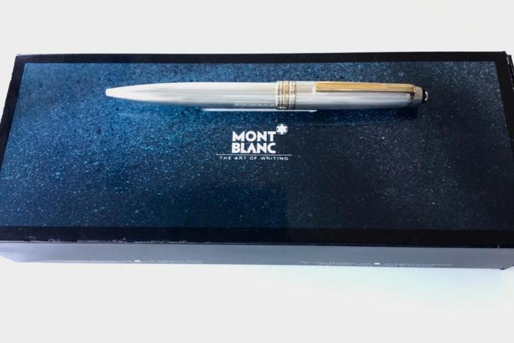 Montblanc Meisterstück Sterling Balpen + Potlood Pure Silver, Verzamelen, Pennenverzamelingen, Zo goed als nieuw, Balpen, Mont Blanc