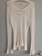 Mooie ecru open gewerkte  gebreide trui, Ophalen of Verzenden, Zo goed als nieuw, Beige