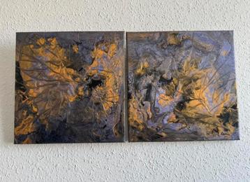 Acryl Schilderijtjes - Set van 2 beschikbaar voor biedingen