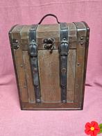 Vintage Opbergkist – Reiskofferstijl, Minder dan 50 cm, Gebruikt, Ophalen of Verzenden, Metaal