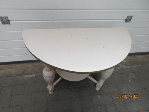 kleine site table - hal tafeltje halfrond, Huis en Inrichting, Tafels | Sidetables, Gebruikt, 25 tot 50 cm, 50 tot 100 cm, Overige vormen