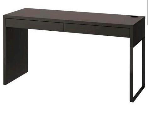 Bureau MICKE zwartbruin, 145x50 cm, Huis en Inrichting, Bureaus, Zo goed als nieuw, Bureau, Ophalen