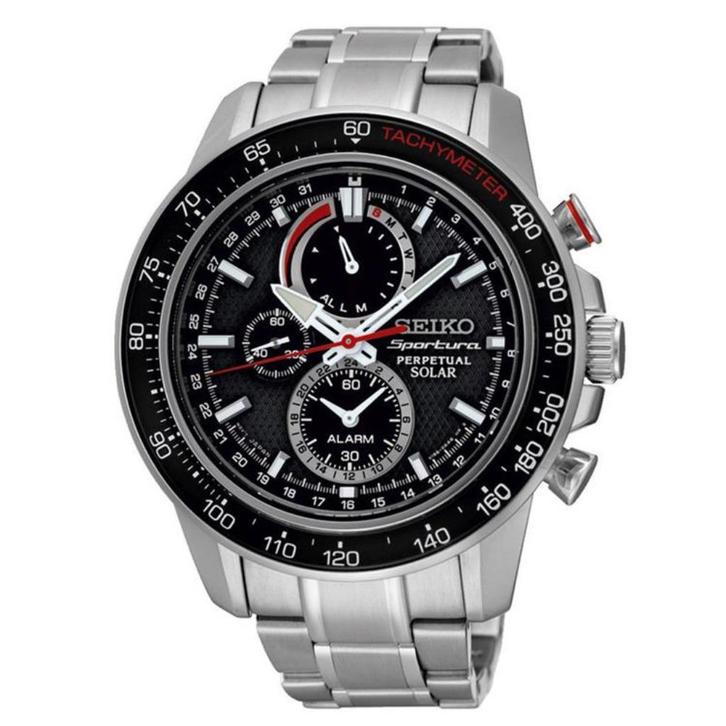 Seiko horloge SSC357P1 Sportura Solar, Sieraden, Tassen en Uiterlijk, Horloges | Heren, Zo goed als nieuw, Seiko, Staal, Ophalen of Verzenden