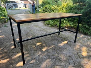 Bartafel statafel hoge tafel met massief eiken blad