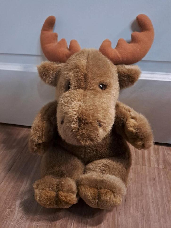 Vintage Ikea Kerst Knuffel Eland ALGKALV - Zachte Knuffel🌲, Diversen, Kerst, Zo goed als nieuw, Ophalen of Verzenden