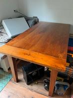 Massief hout eettafel, Huis en Inrichting, Tafels | Eettafels, Gebruikt, Vijf personen of meer, 150 tot 200 cm, Rechthoekig