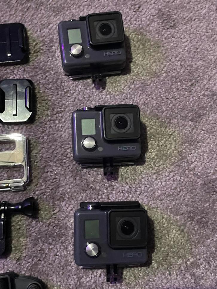 3 GoPro hero (2014) + accessoires, Audio, Tv en Foto, Actiecamera's, Zo goed als nieuw, GoPro, Ophalen of Verzenden