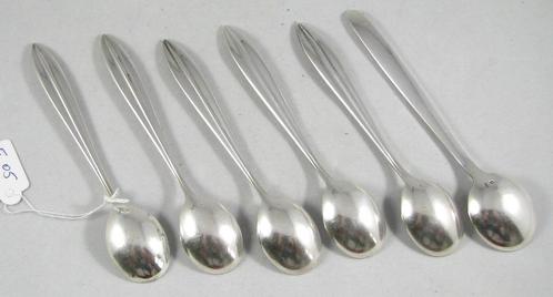 6 theelepels jeunesse en filet massief 835 zilver, Antiek en Kunst, Antiek | Goud en Zilver, Zilver, Ophalen of Verzenden