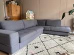 Donkergrijze hoekbank met afneembare hoezen, Huis en Inrichting, Ophalen, 250 tot 300 cm, Gebruikt, Hoekbank