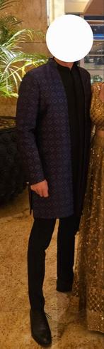 Blue Kurta Sherwani Set (3-piece), Ophalen of Verzenden, Zo goed als nieuw