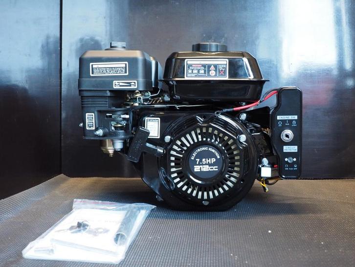 7.5 Pk Benzinemotor E-start 20mm as met spiebaan, Doe-het-zelf en Verbouw, Motoren, Nieuw, Benzinemotor, 1800 rpm of meer, Ophalen of Verzenden