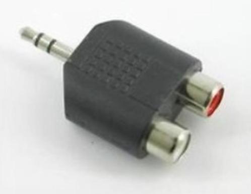 Tulp - Jack 3.5 mm adapter converter Jack 3,5mm- 2x RCA NIEU, Audio, Tv en Foto, Audiokabels en Televisiekabels, Gebruikt, Minder dan 2 meter