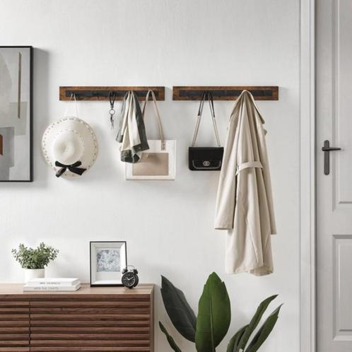 Nieuwe-Kapstokken met 10 Haken- Bruin met Zwarte-67x4x4,5cm, Huis en Inrichting, Woonaccessoires | Kapstokken, Nieuw, Staande kapstok