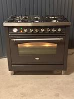 Antraciet Boretti Gasfornuis, Ophalen, 60 cm of meer, Zo goed als nieuw, Gas