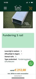 Funderingsbalk tuinmaximaal 5 Rail - Nieuw, Tuin en Terras, Tuinhekken en Hekwerk, Ophalen, Nieuw, Aluminium, Overige typen