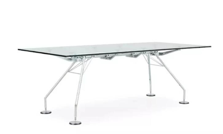 3 x Tafel Techno Nomos 220 x 100 cm/per stuk 950,-, Huis en Inrichting, Tafels | Eettafels, Zo goed als nieuw, 100 tot 150 cm